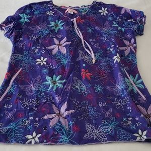 Koi scrub top